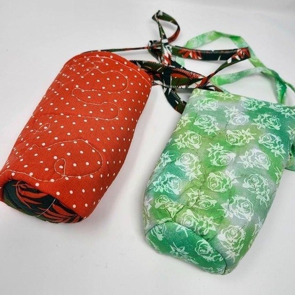 Set of‎ 2 Hand Sewn Crossbody Water Bottle Holders - Picture 1 of 4